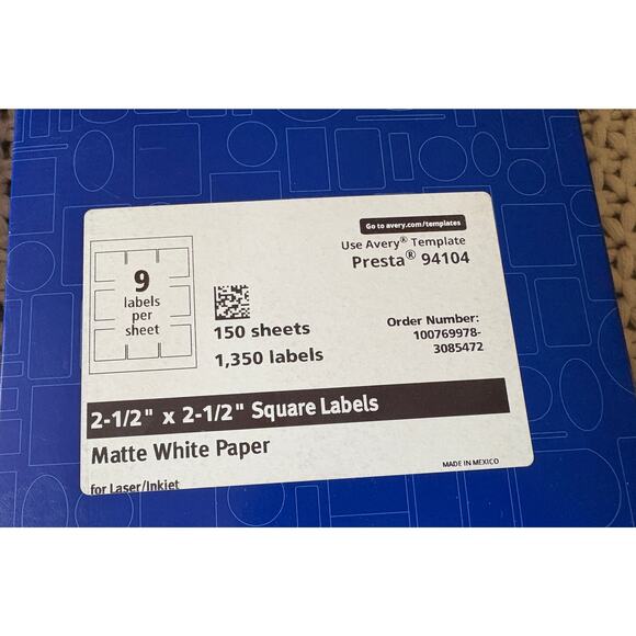 Lot of 6PKS of Avery Blank Labels - Assorted Sizes - Weighs over 16lbs - Picture 3 of 9